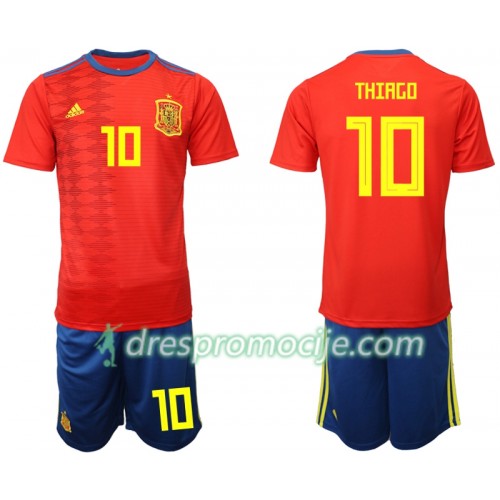 Španjolska Dres THIAGO 10 Dječji Domaći 2019 Kratkih Rukava Španjolska Dres THIAGO 10 Dječji Domaći 2019 Kratkih Rukava